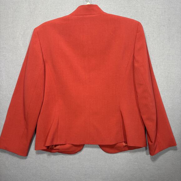 Nine West Coral Blazer 8 Structured Zip Pocket Soft Glam Retro Statement Career - Picture 2 of 8